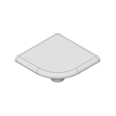 60-220-2 MODULAR SOLUTIONS POLYAMIDE PART END CAP 32MM X 32MM ROUND CORNER LIGHT GRAY